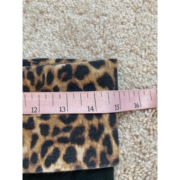 Victoria Secret Pink Fold Over Cheetah Bling Yoga Pants - Picture 4 of 8